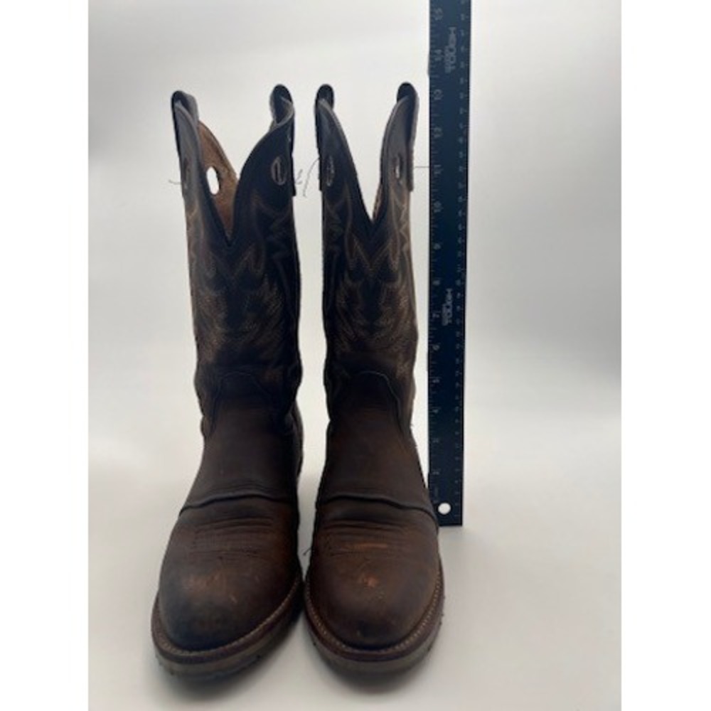 Double H UltraGel ICE Buckaro Brown Leather Western Cowboy Boots DH5159 6.5 W